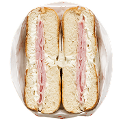 Ham bagel menu item