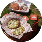 Salmon bagel menu item